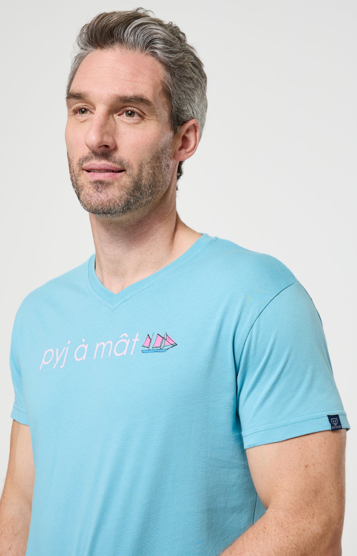 Pyjama Homme Pyj à mât Manches courtes Imprimé bateaux bleus en bouteilles 2