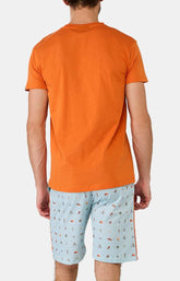 Pyjashort Homme Camping Céladon 6