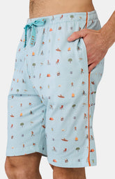 Pyjashort Homme Camping Céladon 4