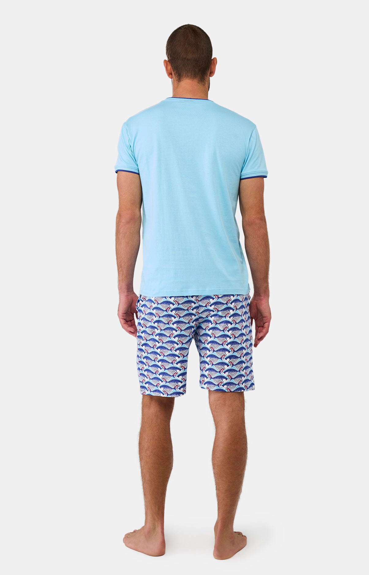 Pyjashort Homme Carpe Diem Bleu et Marine 6