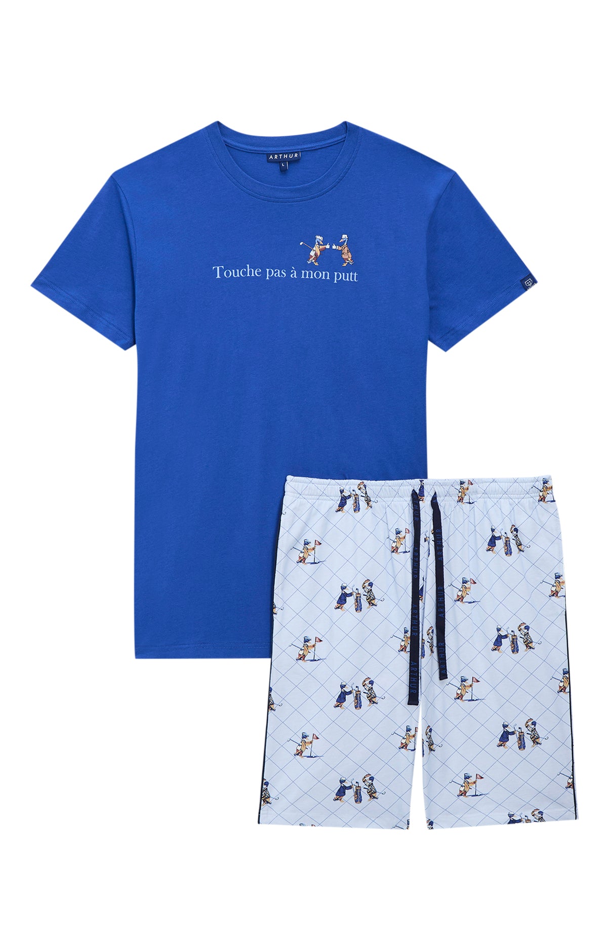 Pyjamas Homme Touche pas à mon putt BLEU 3