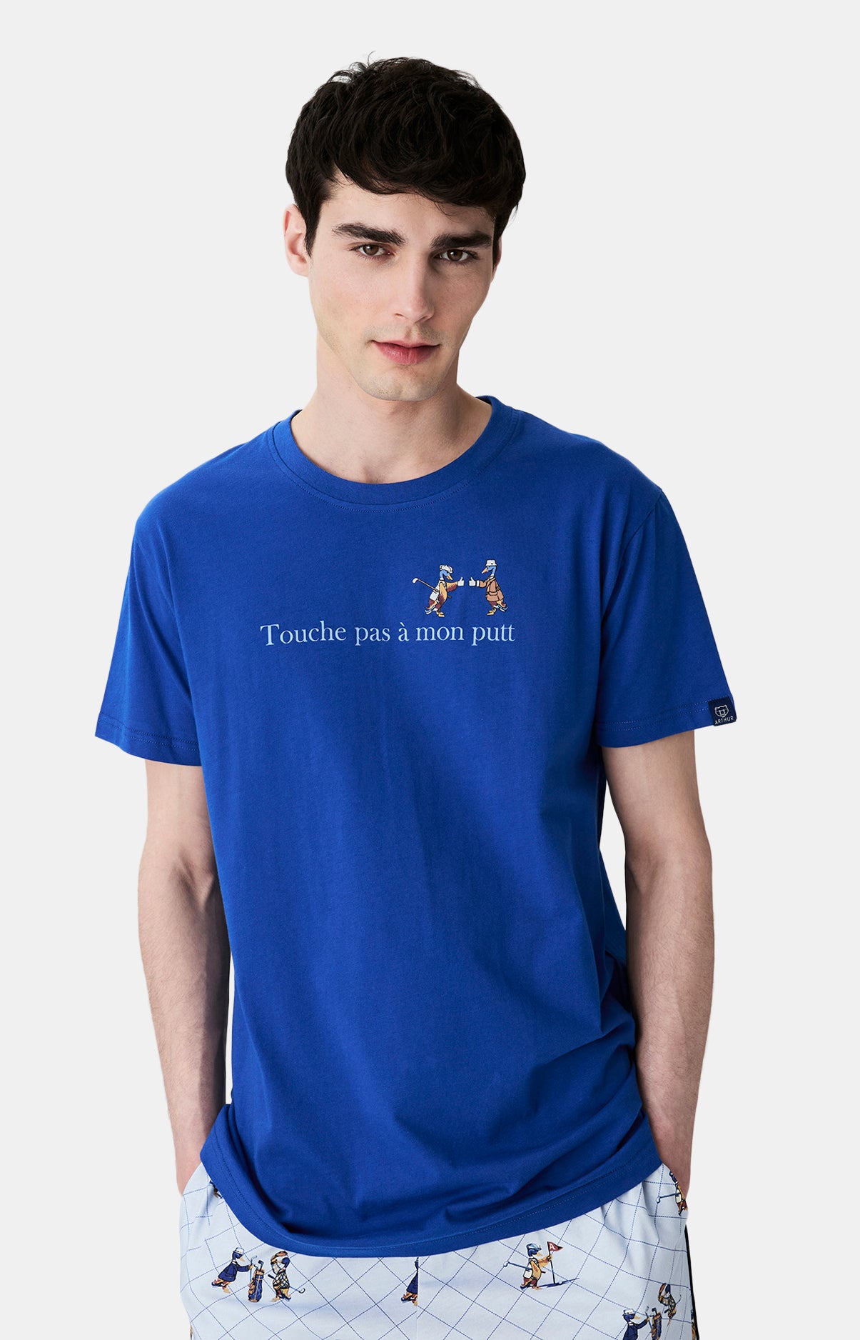 Pyjamas Homme Touche pas à mon putt BLEU 2
