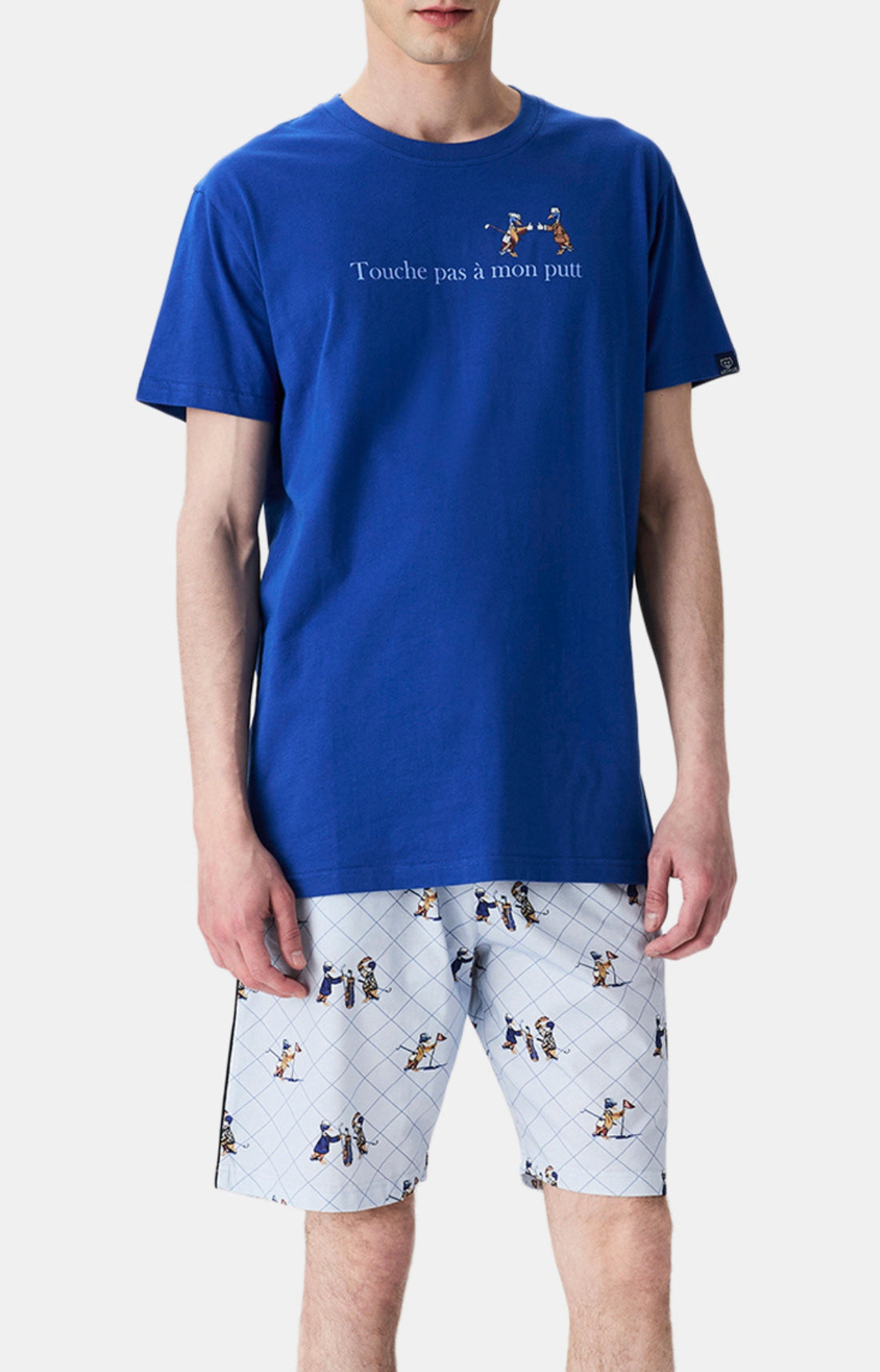 Pyjamas Homme Touche pas à mon putt BLEU 1