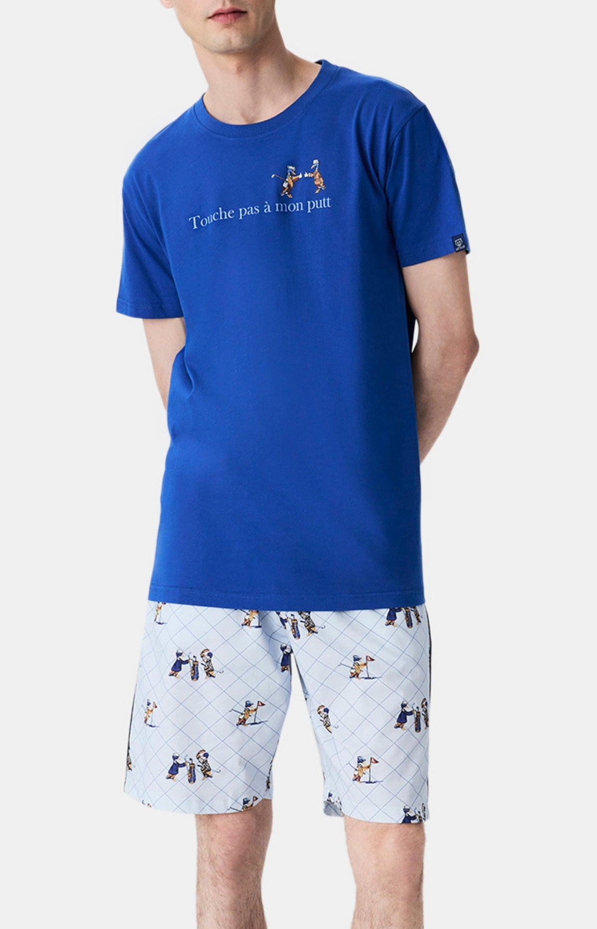 Pyjamas Homme Touche pas à mon putt BLEU 4