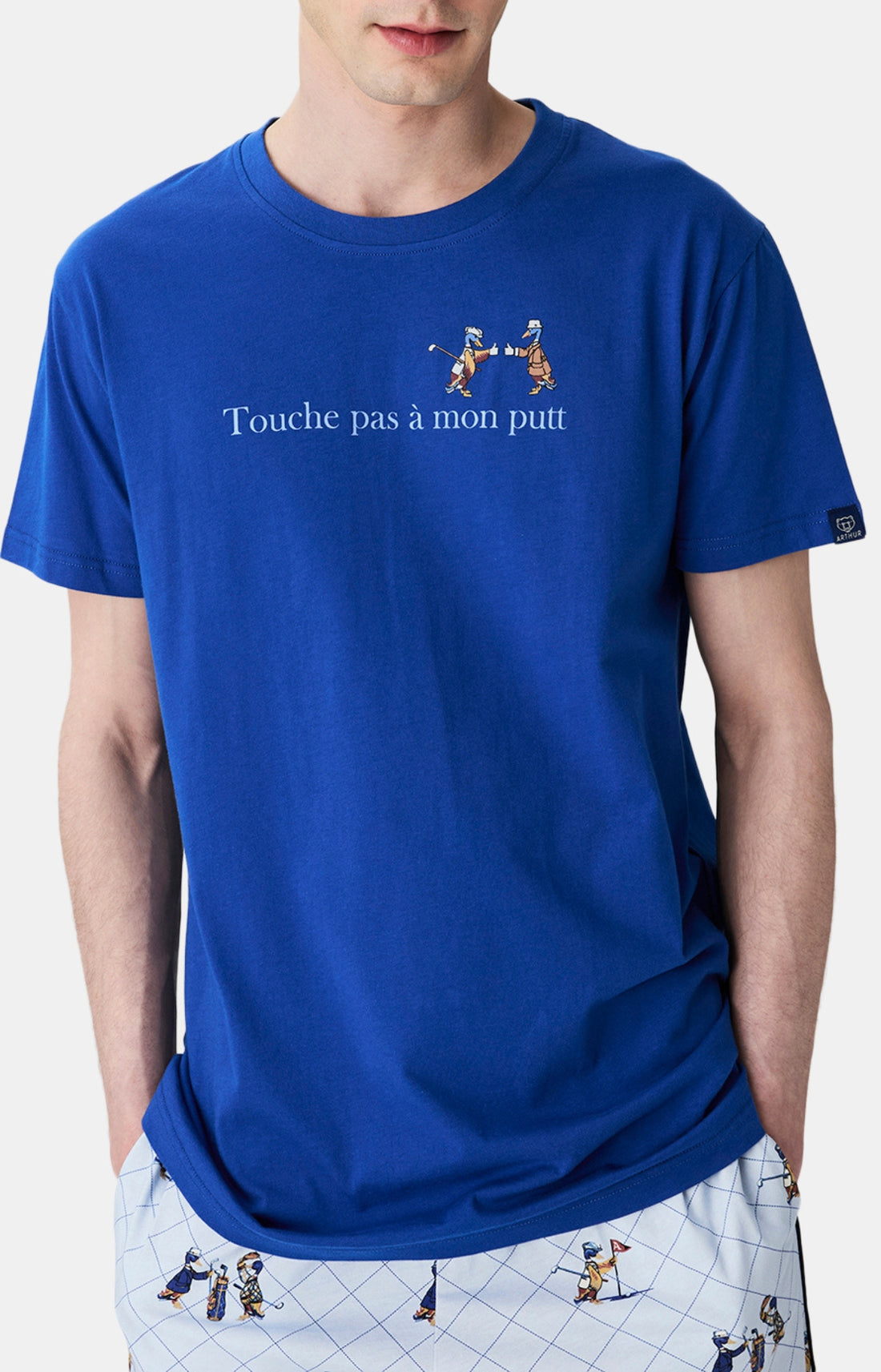 Pyjamas Homme Touche pas à mon putt BLEU 2