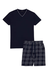 Pyjashort Homme Marine 3