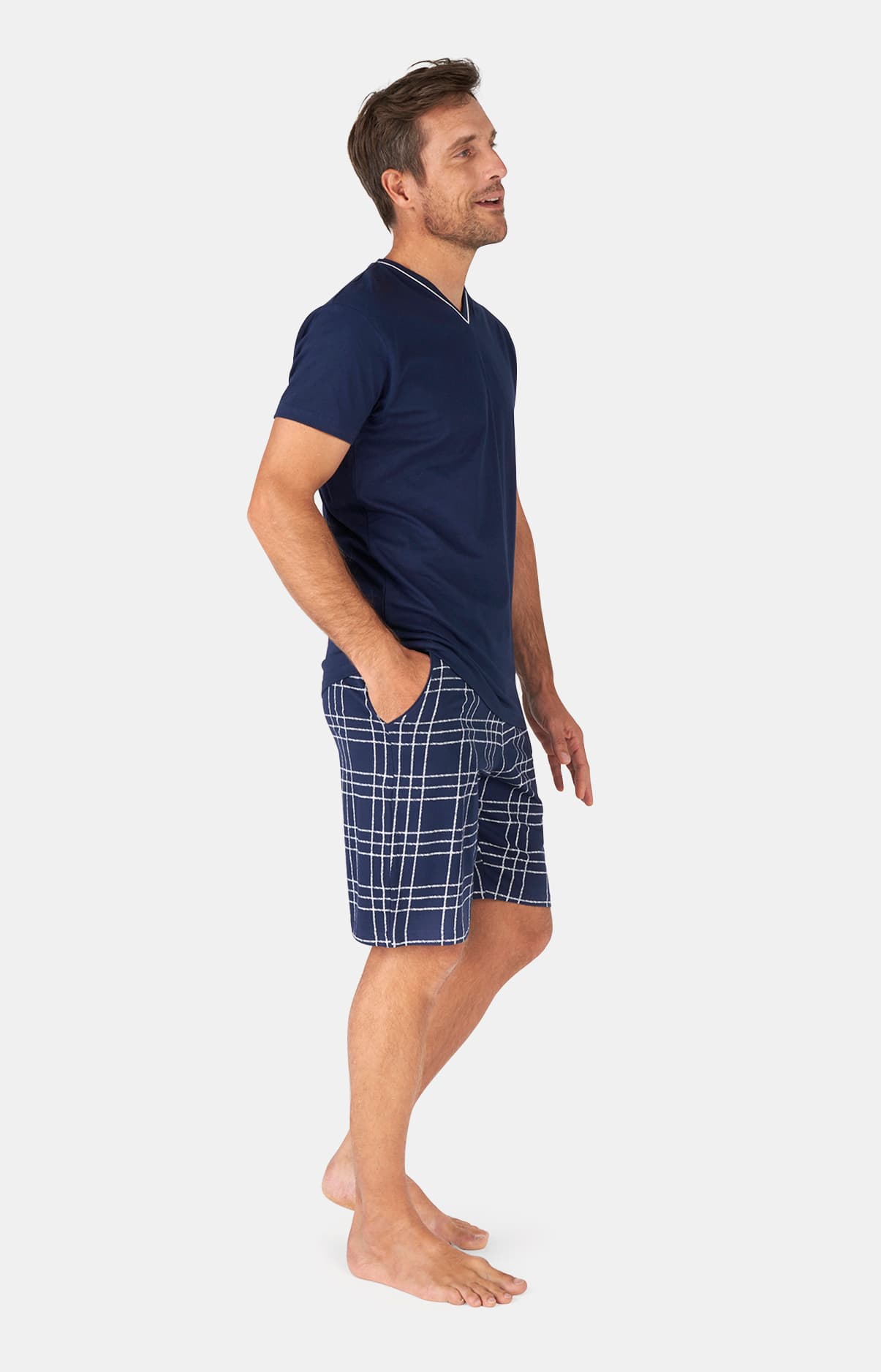 Pyjashort Homme Marine 5