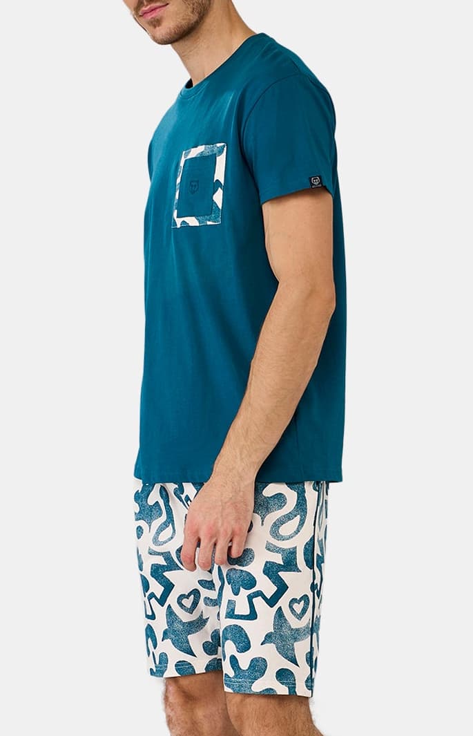 Pyjashort Homme Matis Pétrole 5