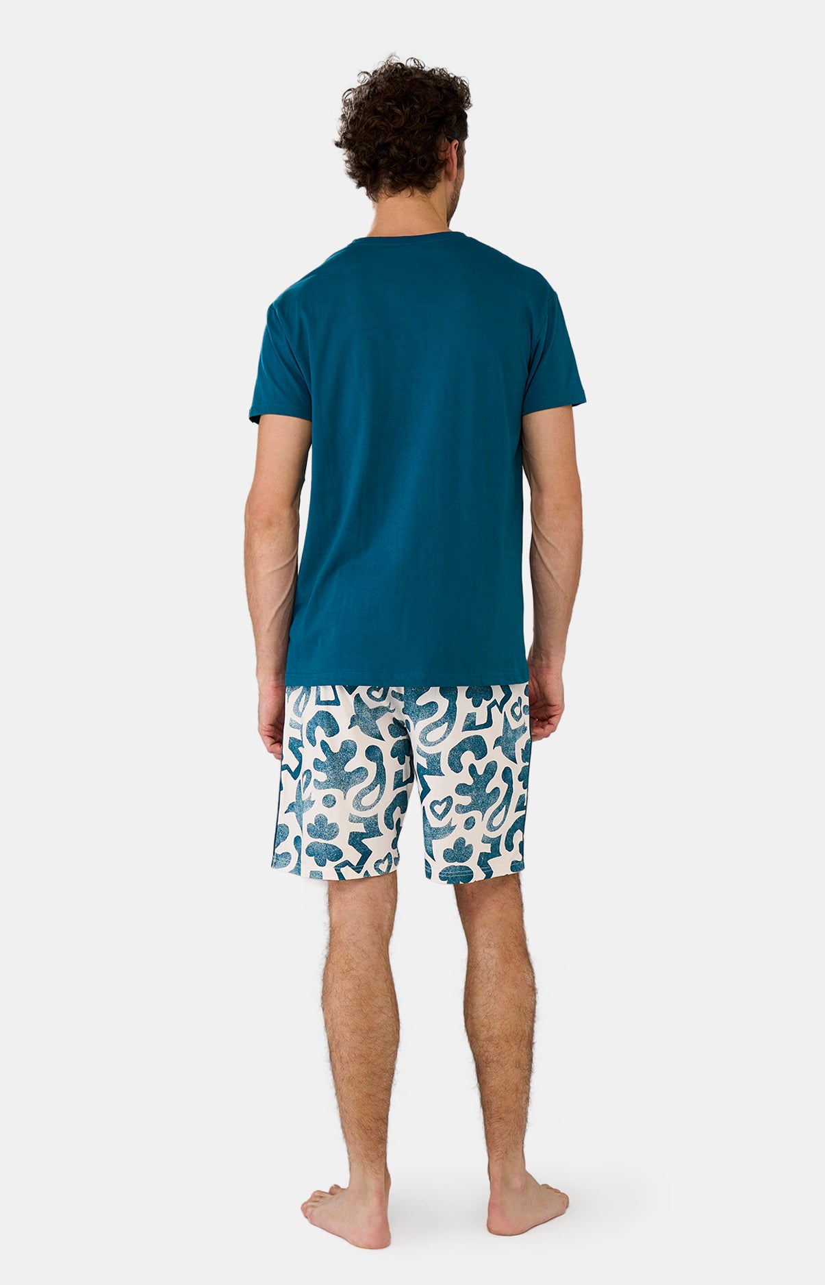 Pyjashort Homme Matis Bleu et Blanc 6