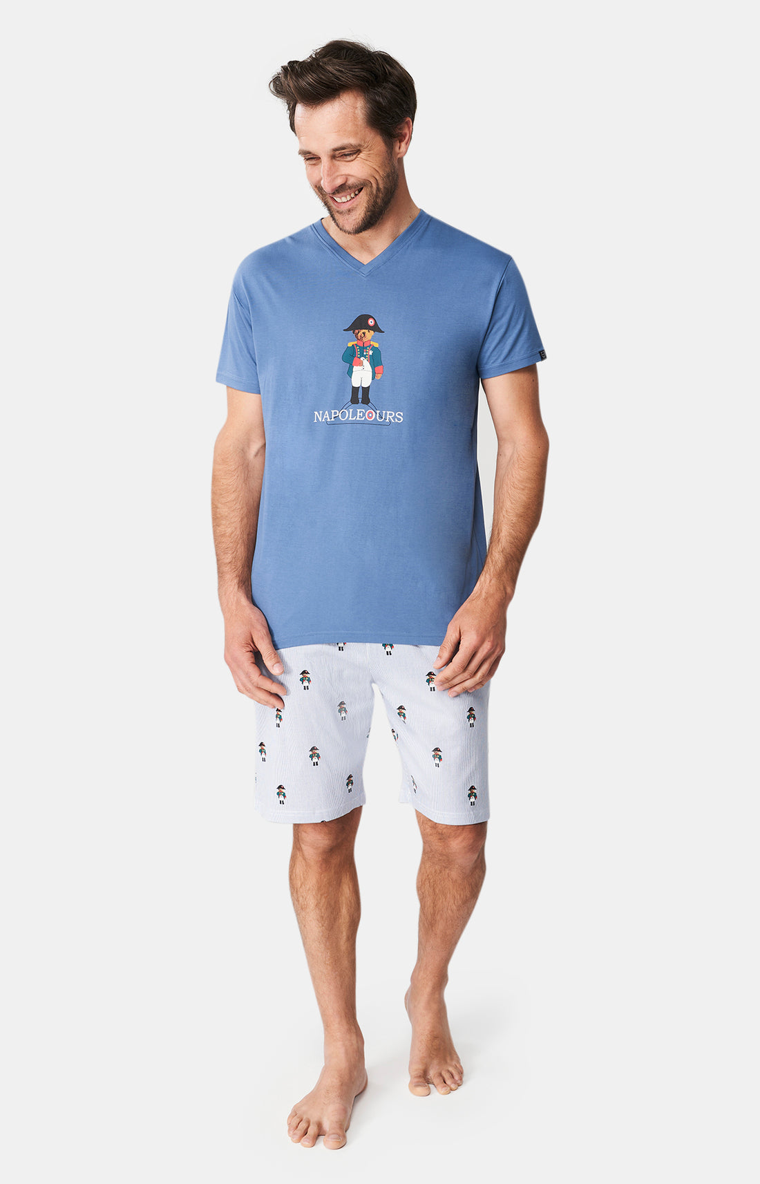 Pyjashort Homme Napoléours Bleu 4