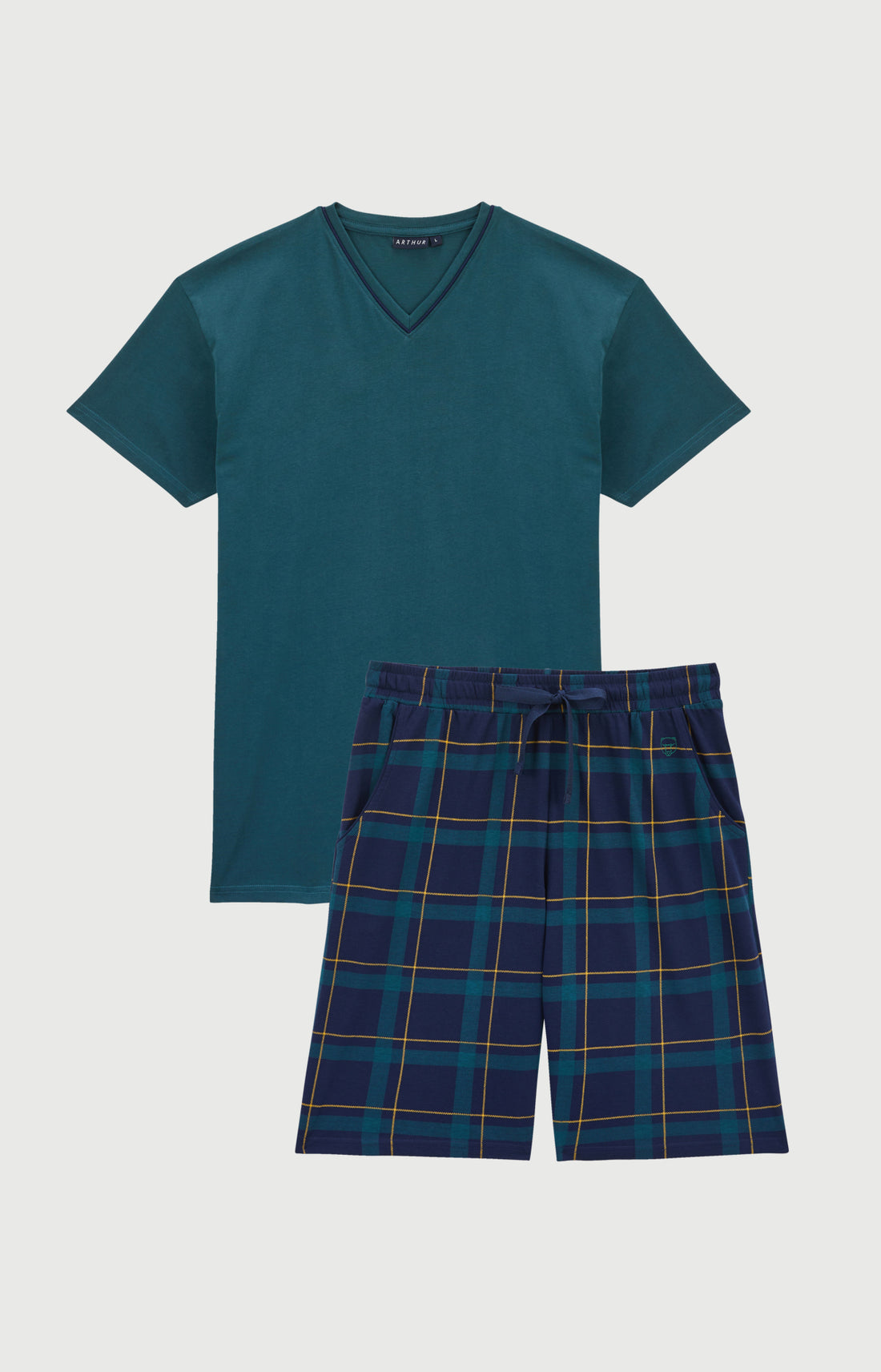 Pyjashort Homme Marine 3