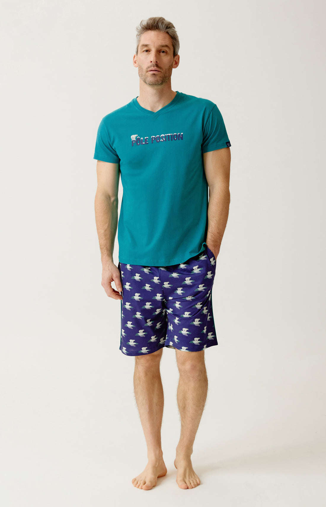 Pyjashort en jersey de coton léger - Pôle position