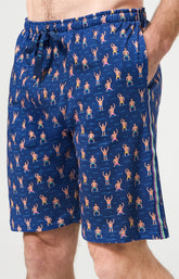 Pyjama Homme Bain de minuit Manches courtes Imprimé broderie baigneurs en maillots multicolores 4