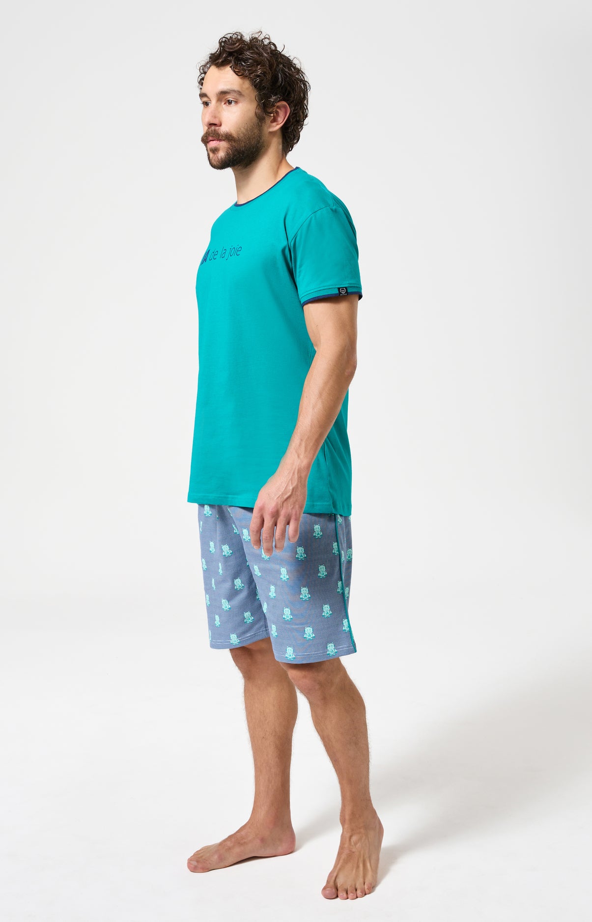 Pyjama Homme IA de la joie Manches courtes Imprimé robots 5