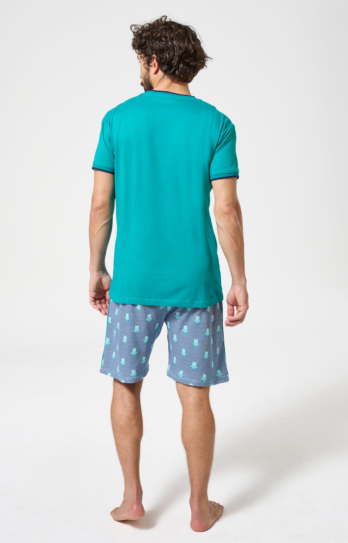 Pyjama Homme IA de la joie Manches courtes Imprimé robots 6