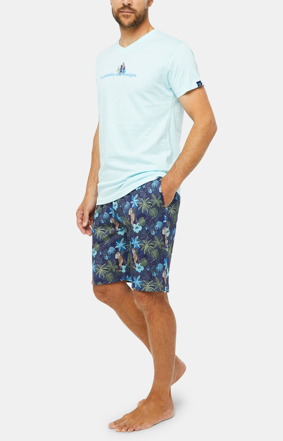 Pyjashort Homme Jungle Marine 2