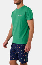 Pyjashort Homme Sneakers Marine 5