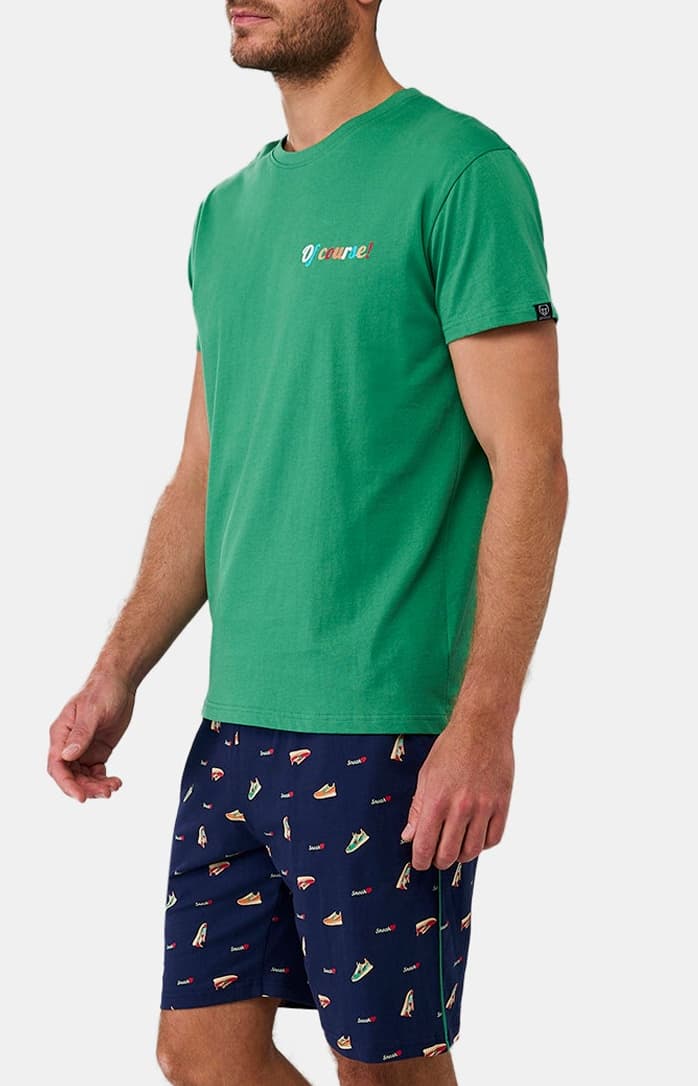 Pyjashort Homme Sneakers Marine 5