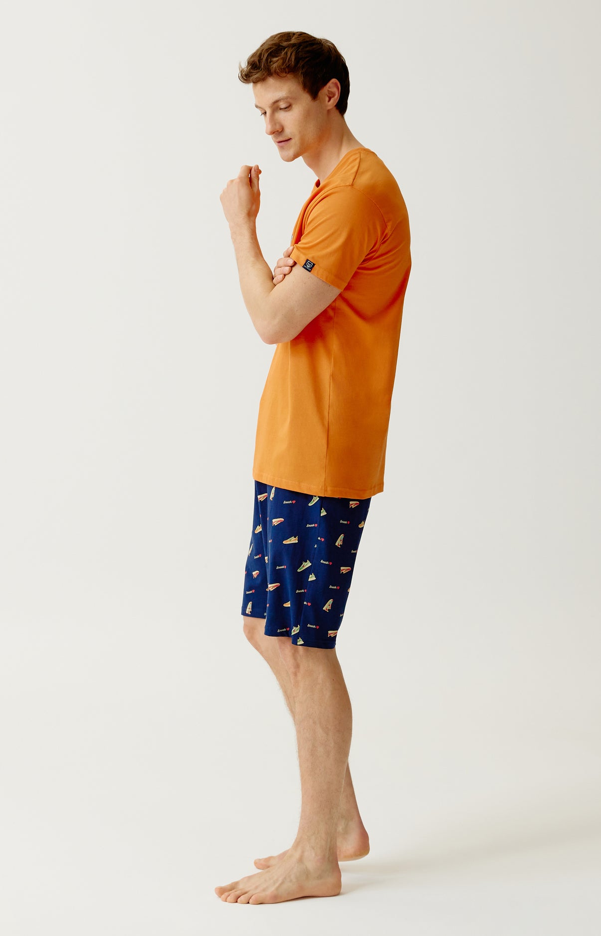 Pyjashort Homme Sneakers Orange 4