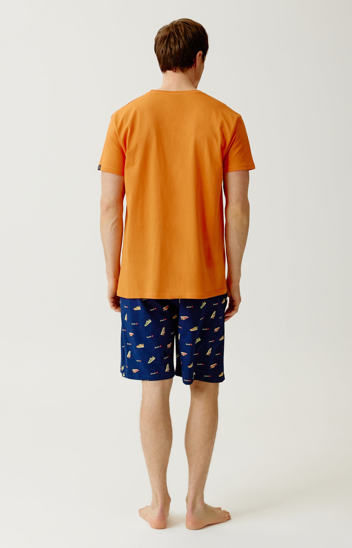 Pyjashort Homme Sneakers Orange 5