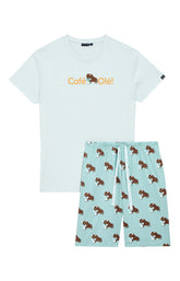 Pyjashort Homme taureau olé Céladon 3