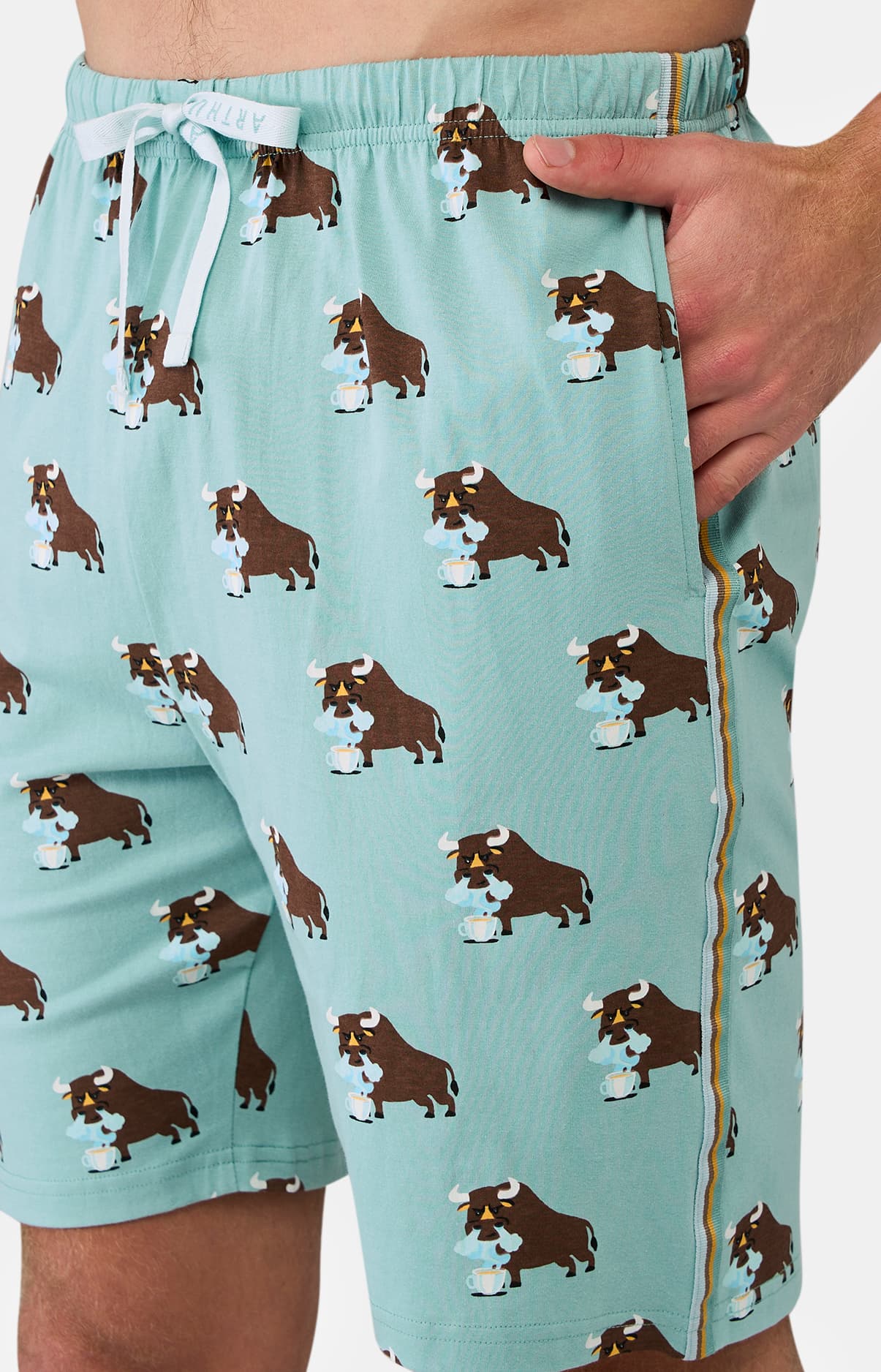 Pyjashort Homme taureau olé Céladon 4