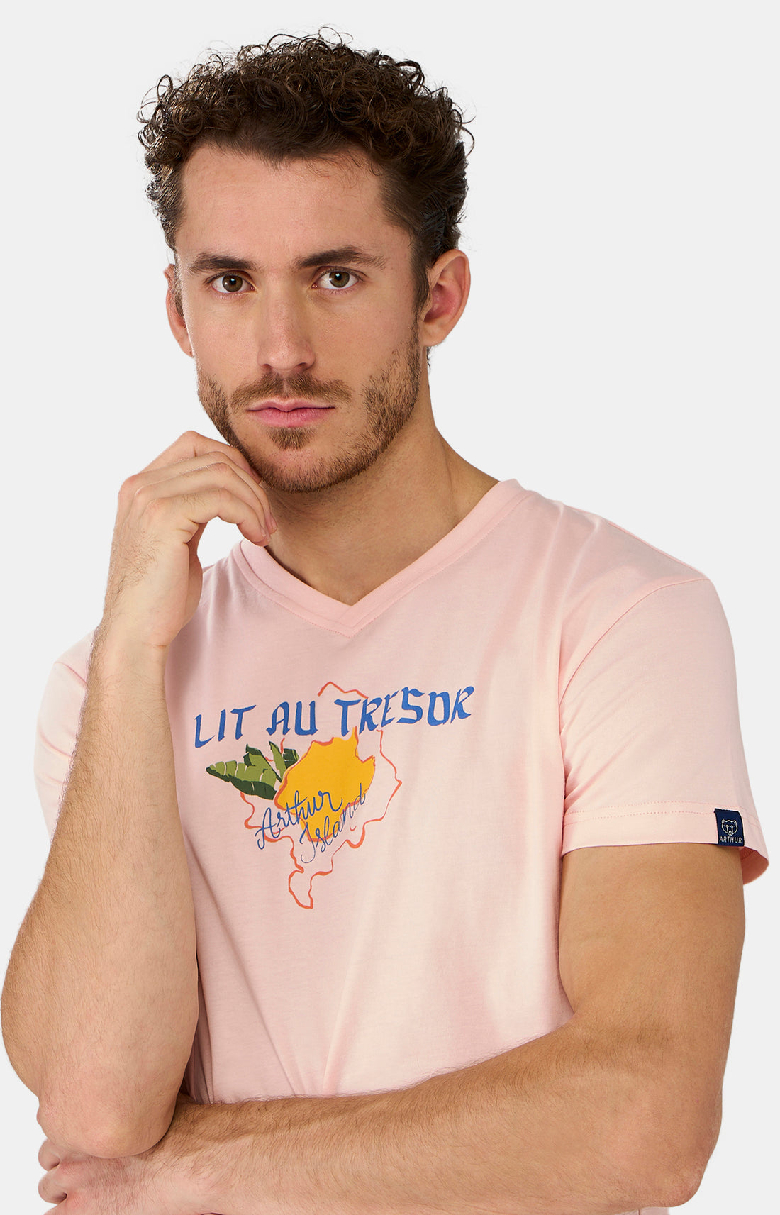 Pyjashort Homme Island Rose et Multicolore 2