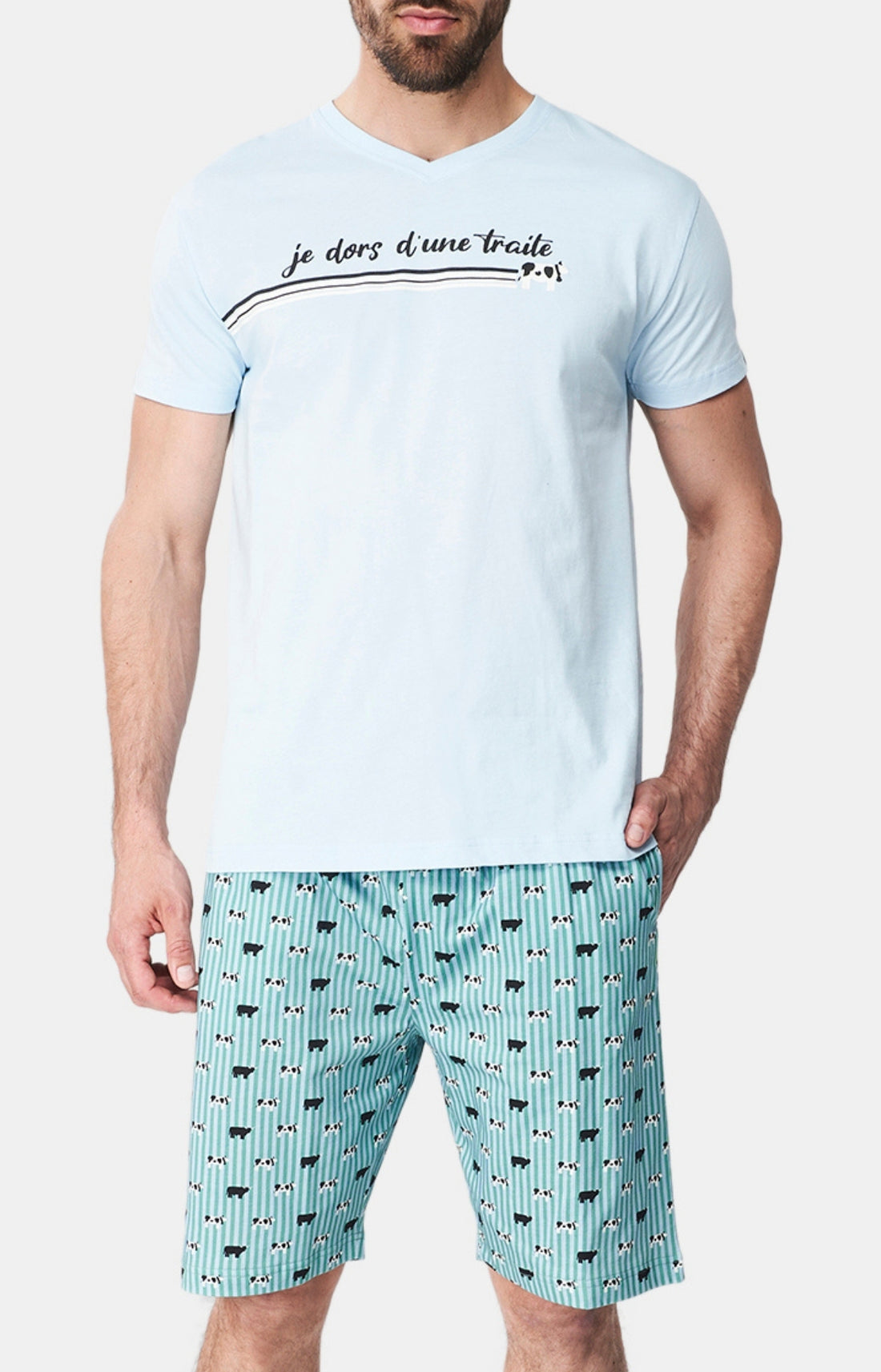 Pyjashort Homme Meeuuh Vert 1