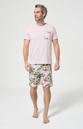Pyjama Homme Van Life Manches courtes Imprimé vannes et palmiers multicolores 4