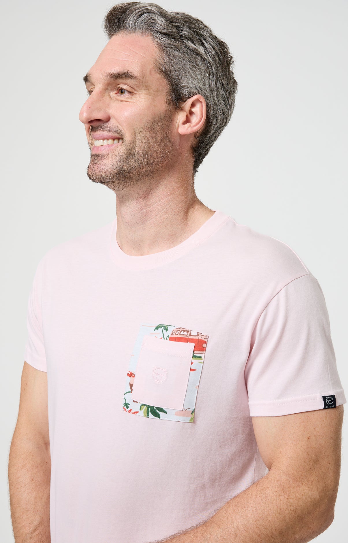 Pyjama Homme Van Life Manches courtes Imprimé vannes et palmiers multicolores 2