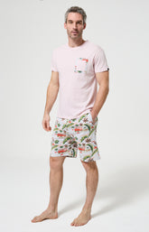 Pyjama Homme Van Life Manches courtes Imprimé vannes et palmiers multicolores 6