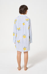 Chemise de nuit Femme Lemon chérie Manches longues Imprimé citrons jaunes et verts 5