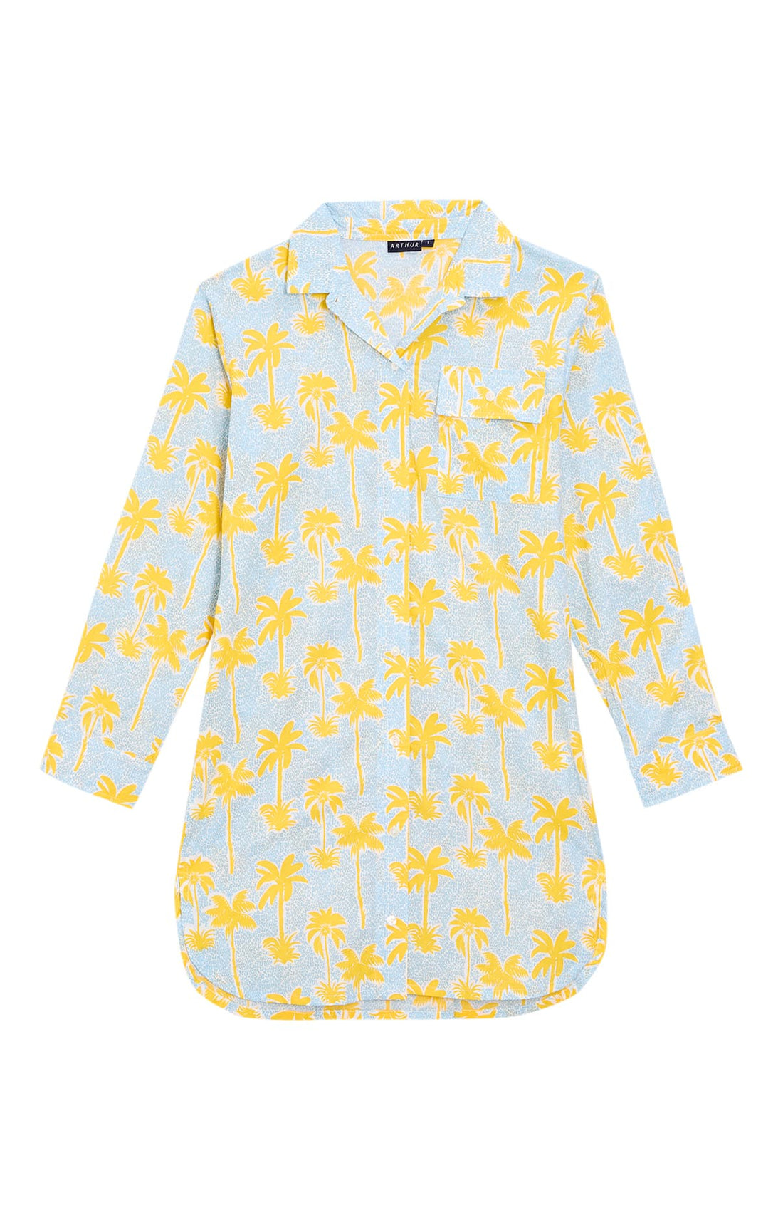 Robe chemise palmier Jaune 3