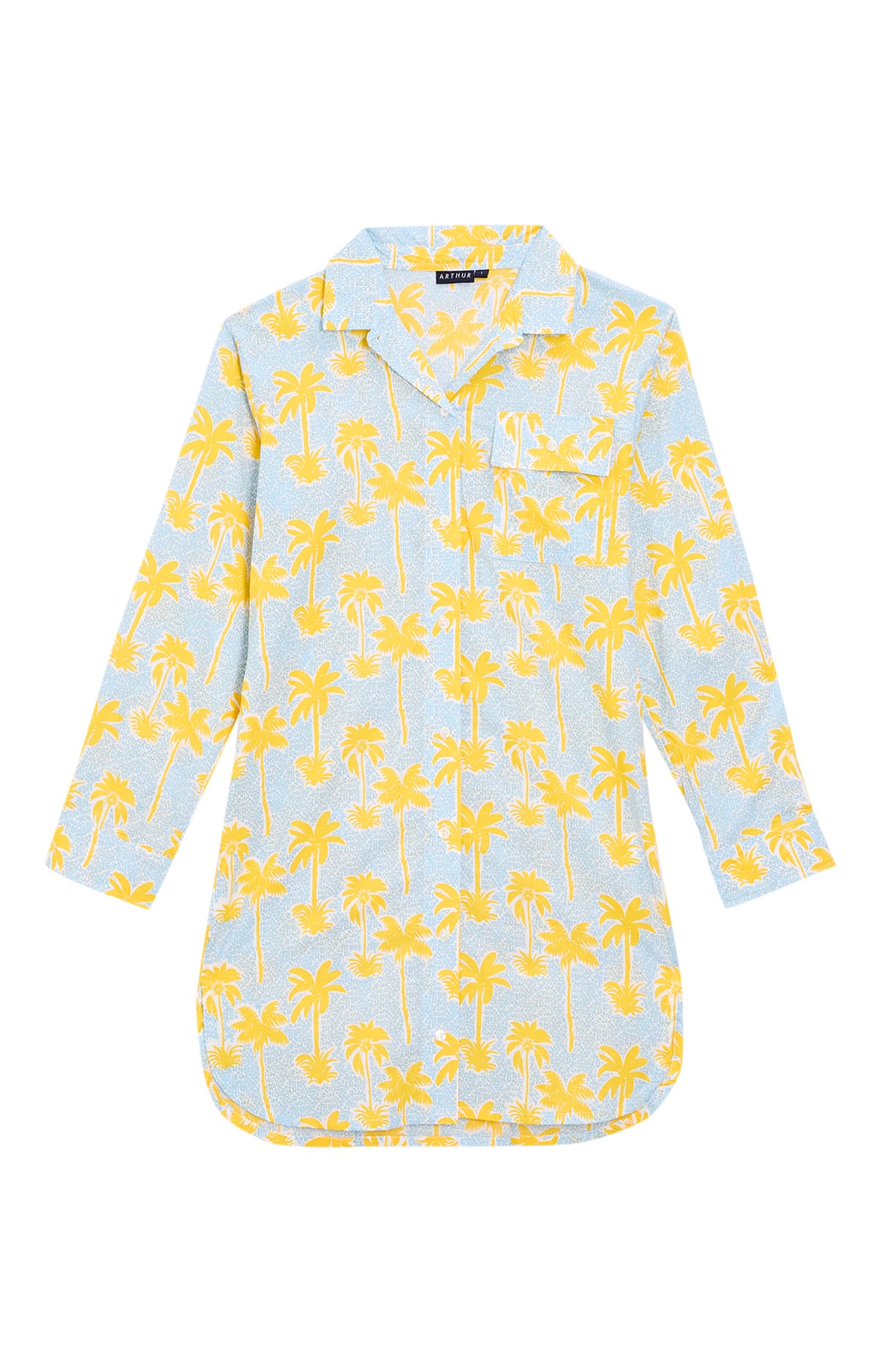 Robe chemise palmier Jaune 3