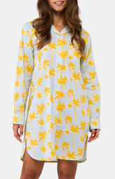 Robe chemise palmier Jaune 1
