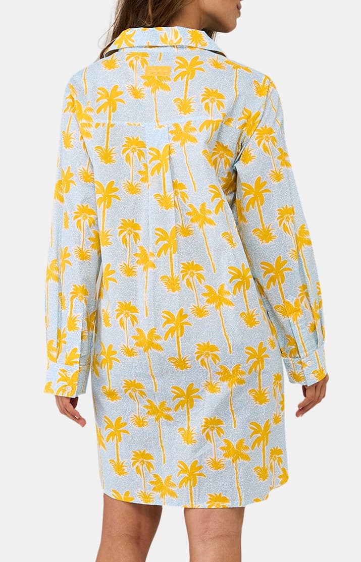 Robe chemise palmier Jaune 5