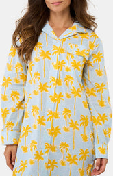 Robe chemise palmier Jaune 4