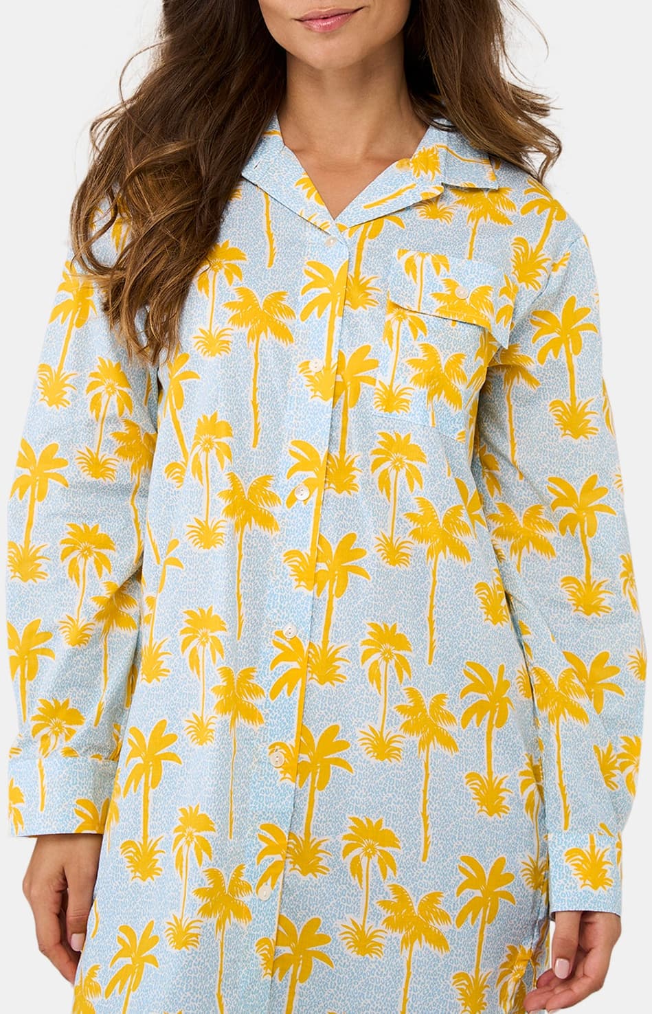 Robe chemise palmier Jaune 4