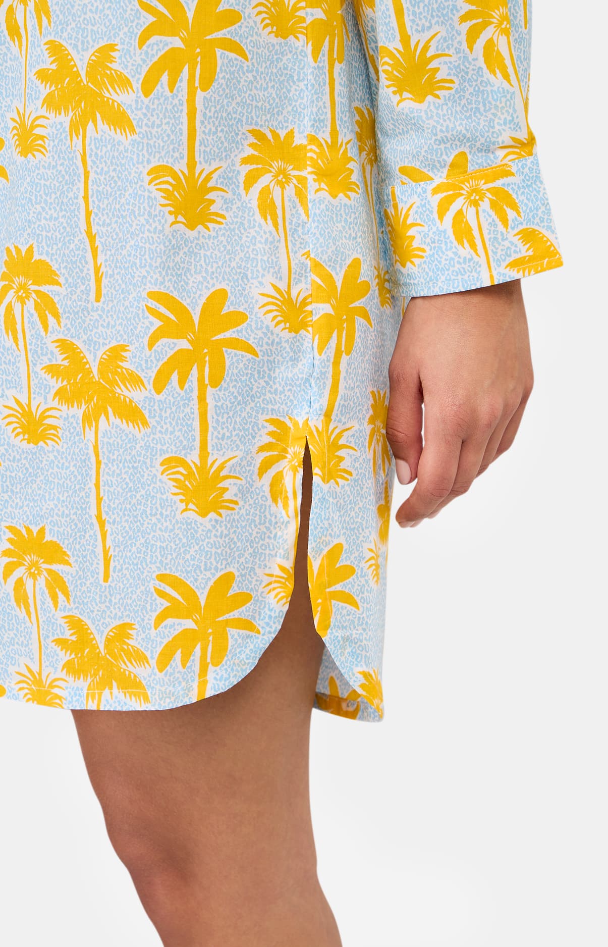 Robe chemise palmier Jaune 7