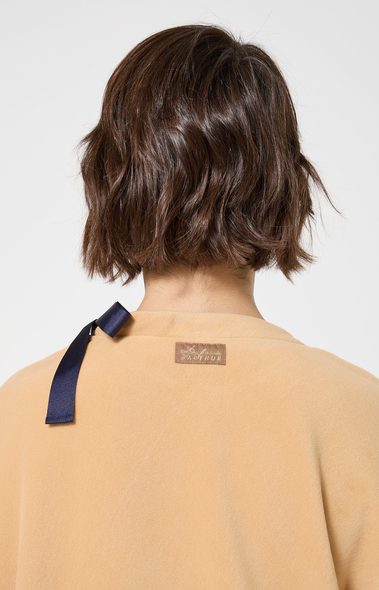 Poncho polaire femme couleur uni camel 6