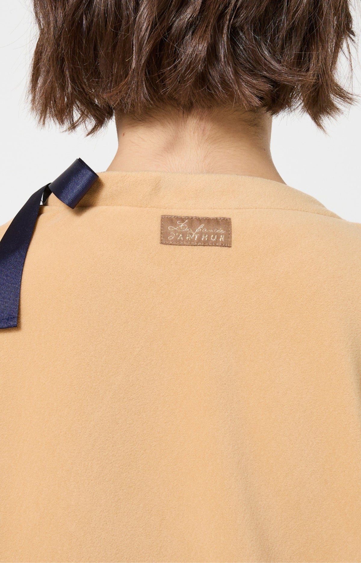 Poncho polaire femme couleur uni camel 6