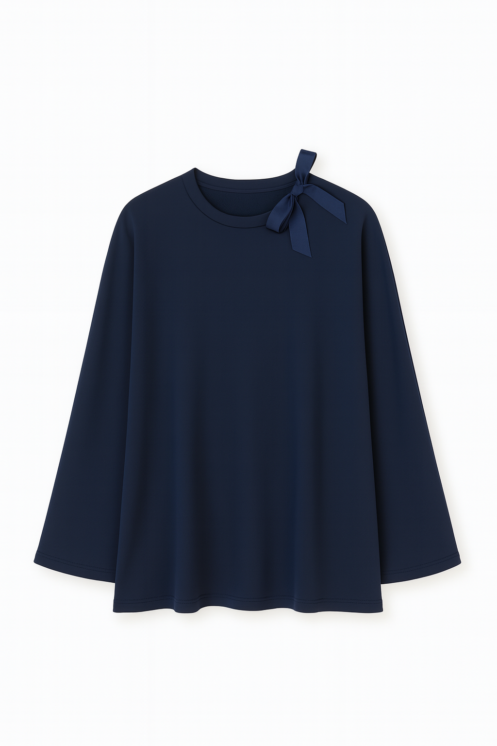 Poncho femme uni marine 3