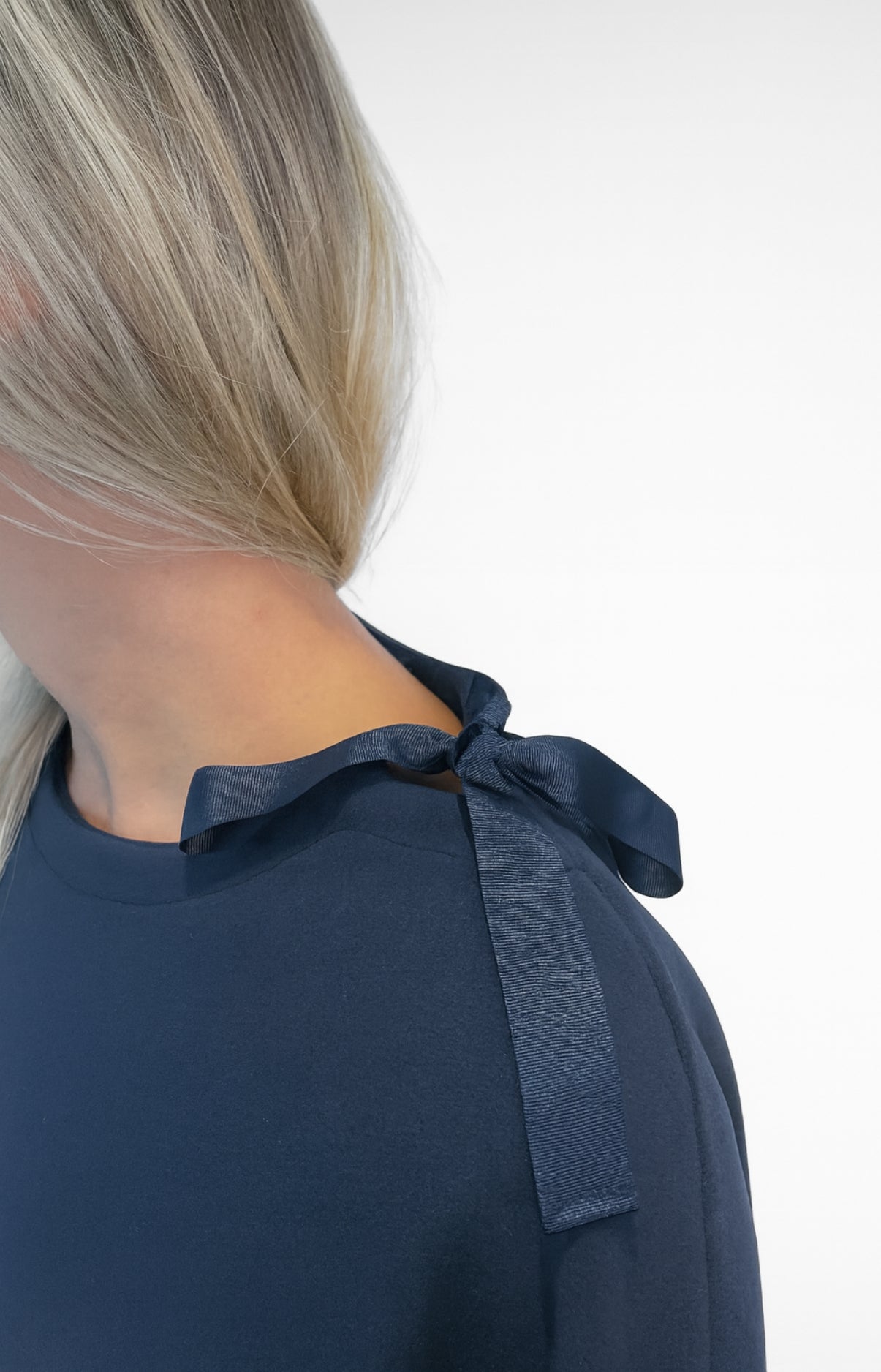 Poncho femme uni marine 3