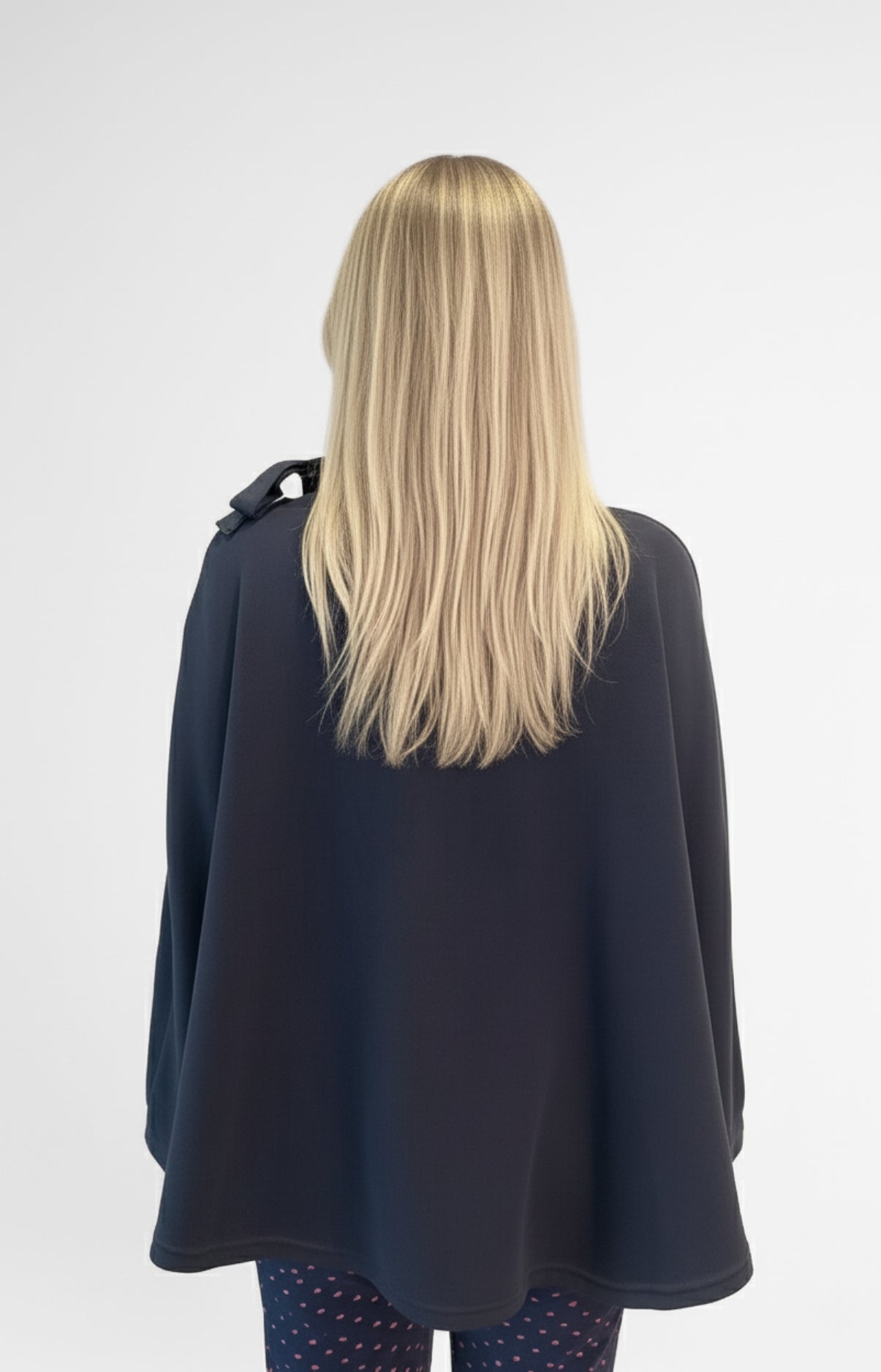 Poncho femme uni marine 4