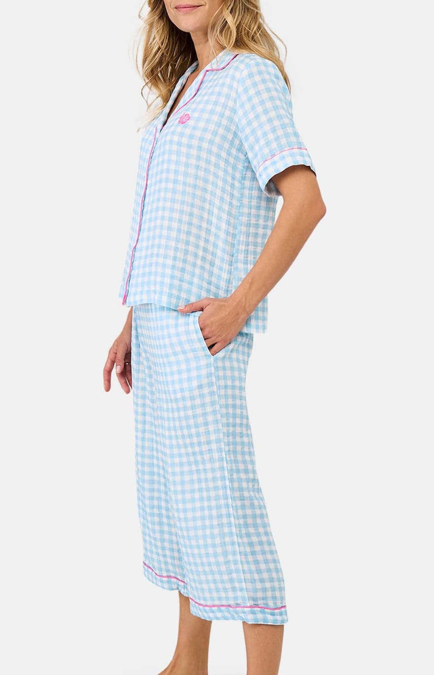 Pyjacorsaire - Vichy turquoise