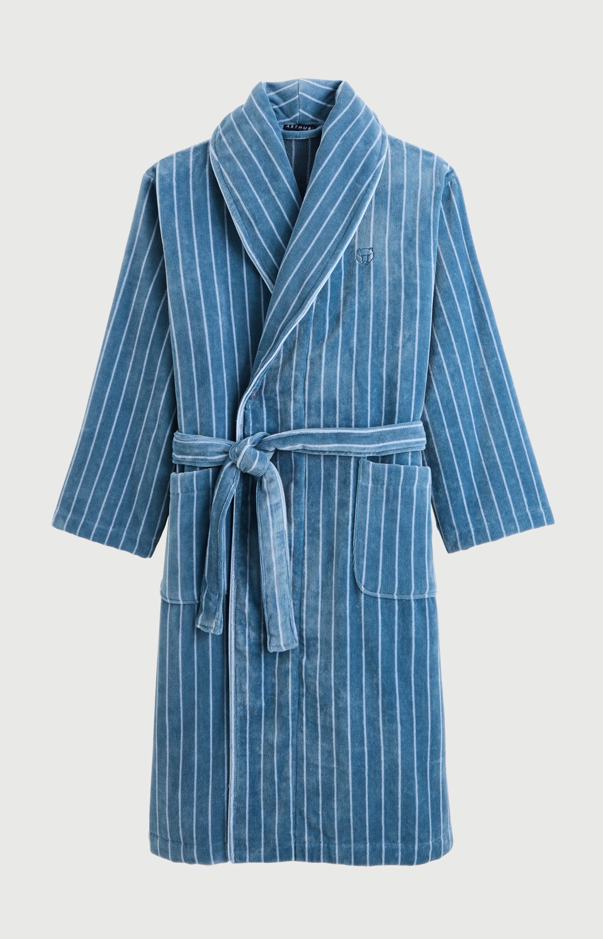 Peignoir Rayures gris bleu homme 3