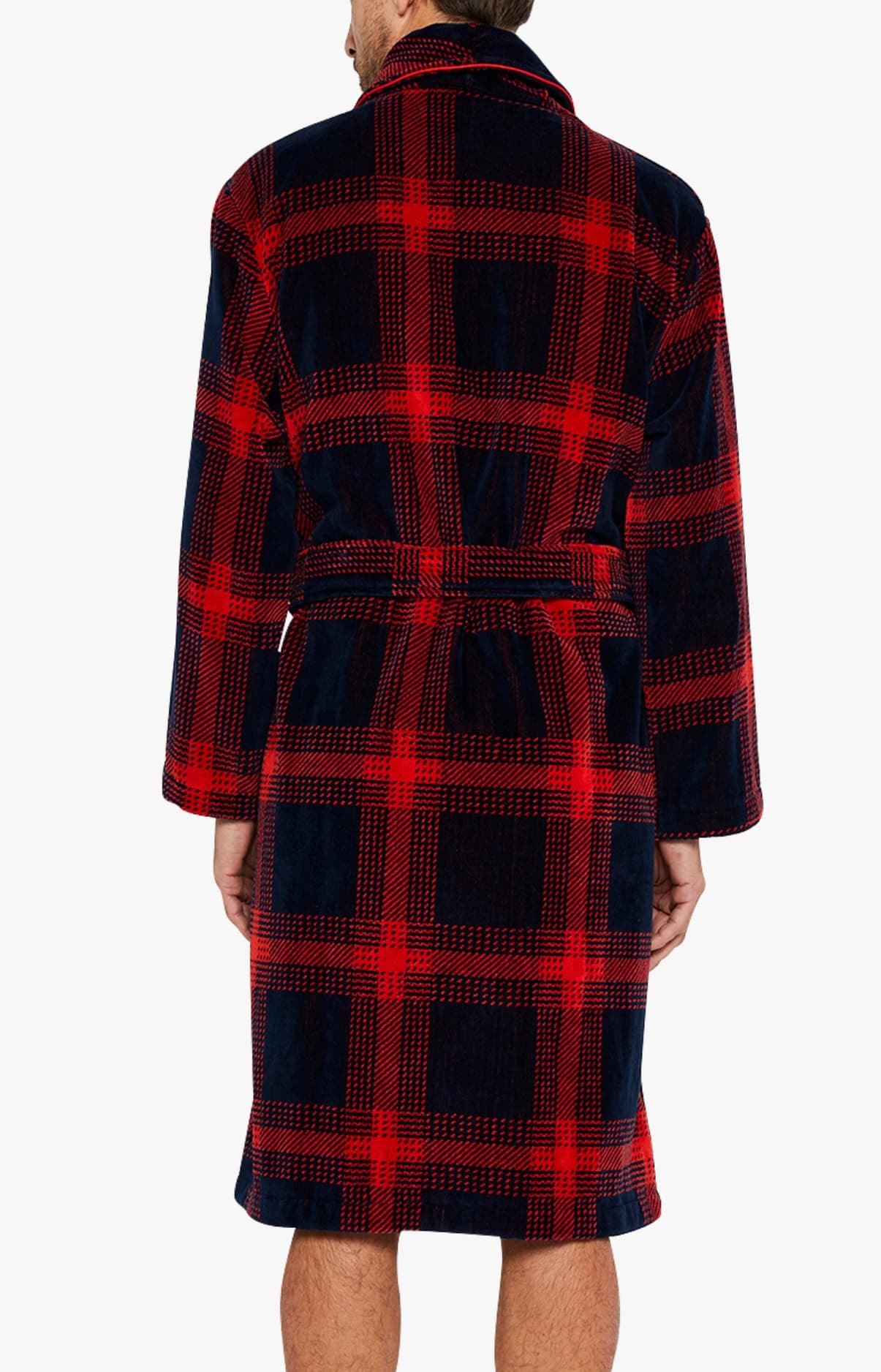 Peignoir Homme en feu a carreau Rouge 6