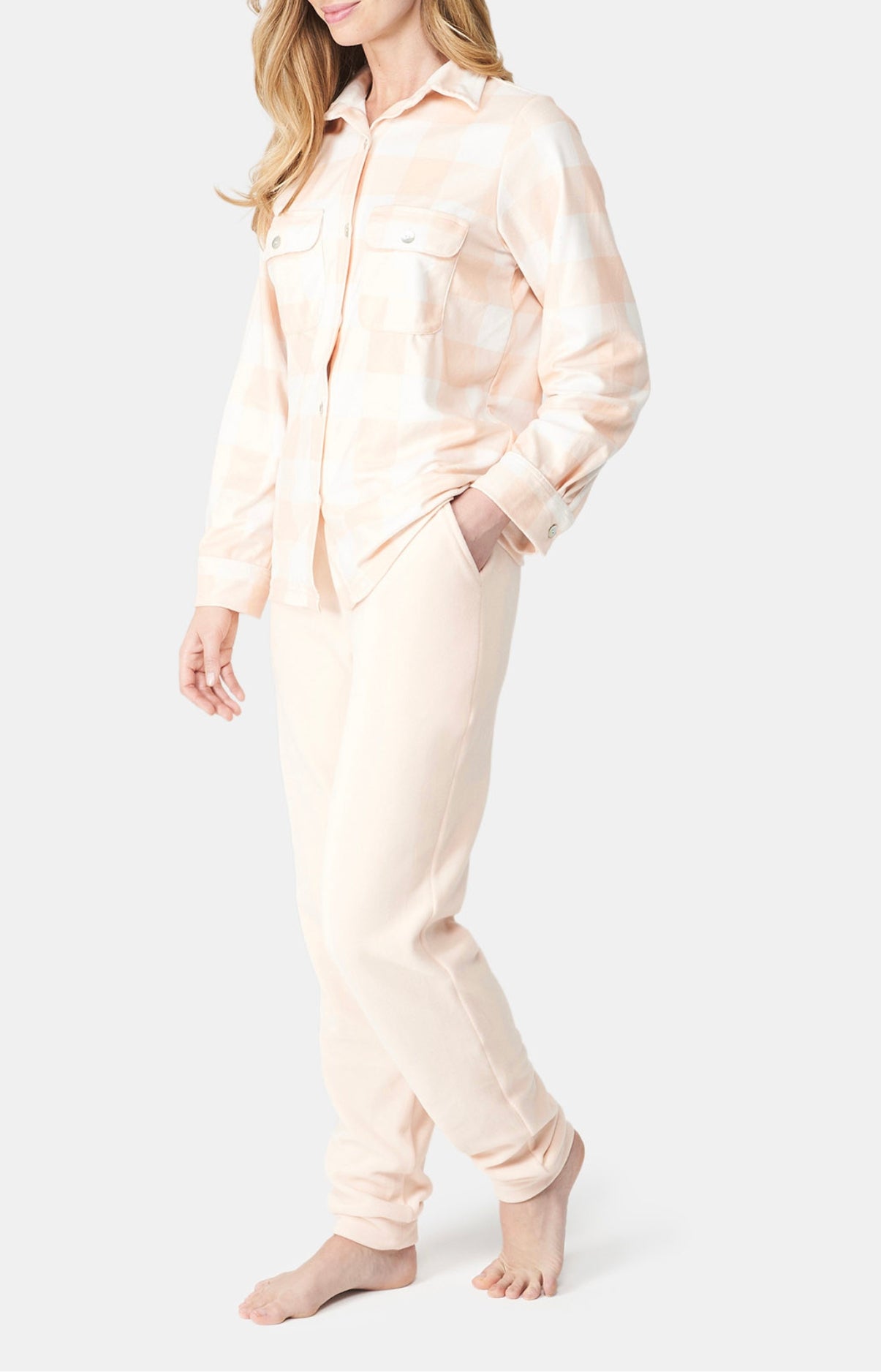 Pyjama long Femme polaire Rose 4
