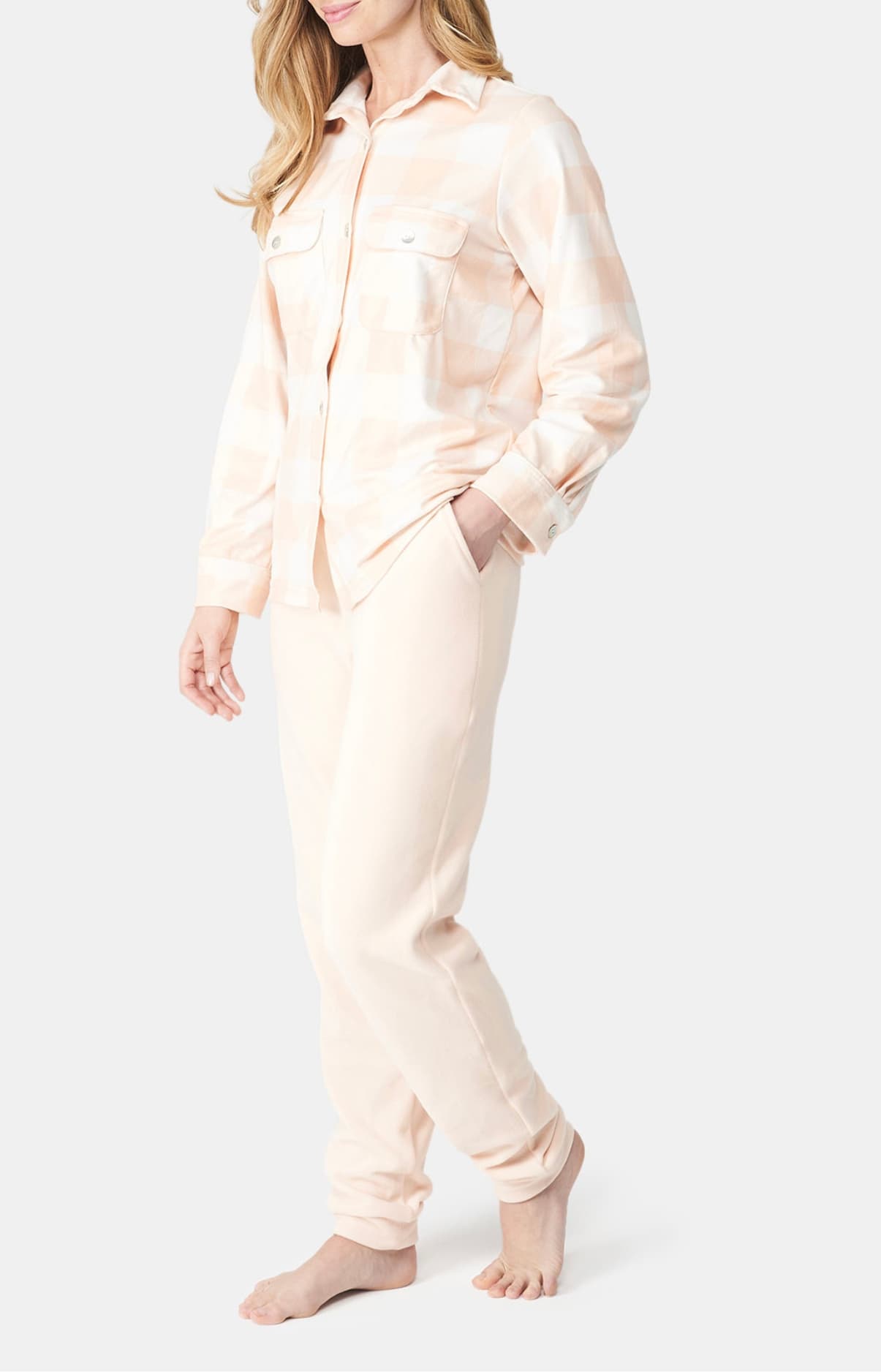 Pyjama long Femme polaire Rose 4