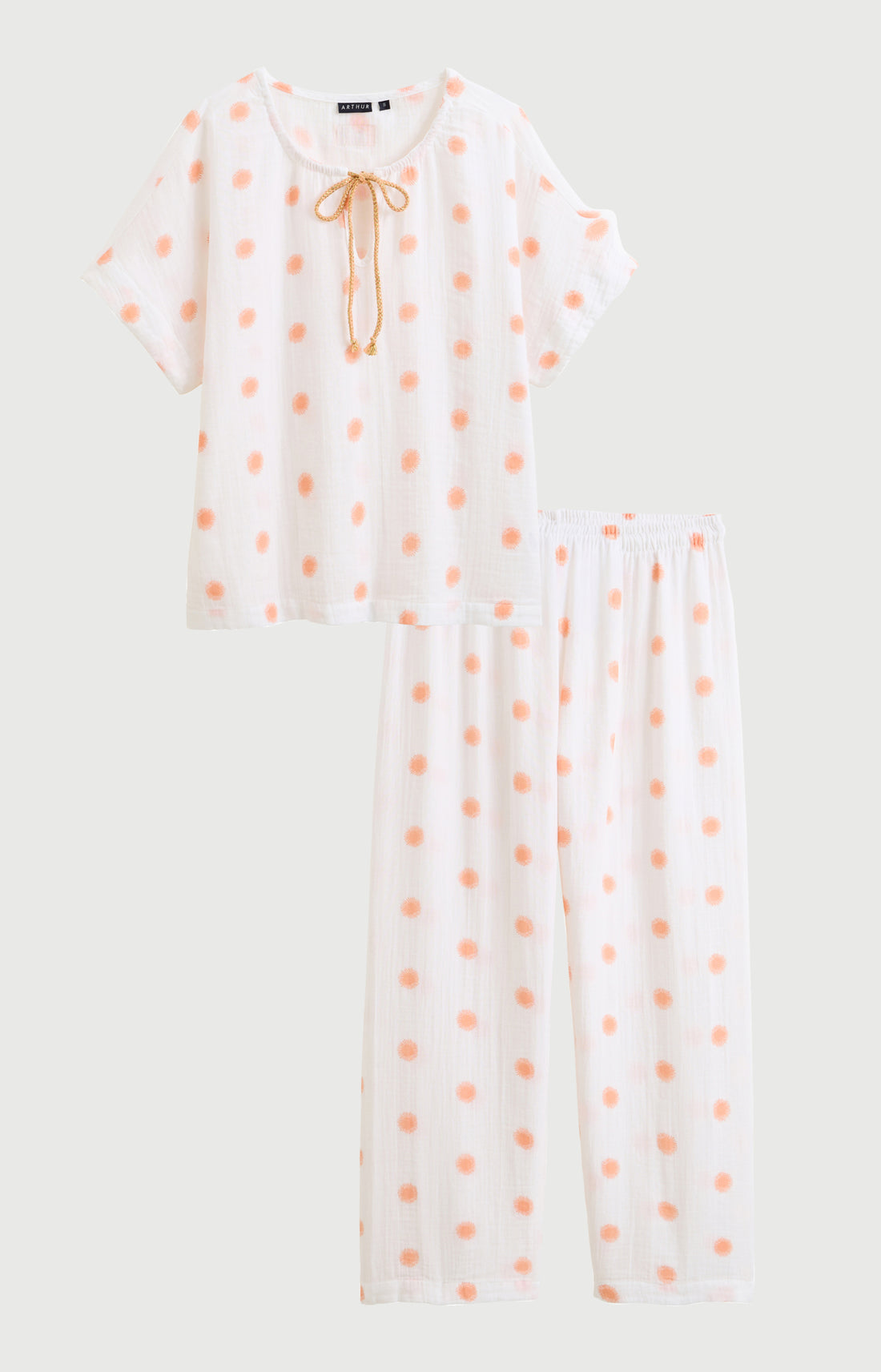 Pyjama Femme Soleil Manches courtes Imprimé soleils oranges 3